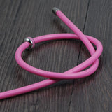 Pink Gray Silicone Necklace Pendant Stainless Steel Health Care