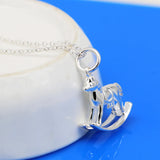 925 Silver Horse Pendant Necklace Choker Charm Jewelry Gift