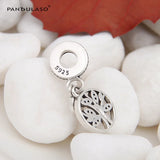 925 Silver Family Tree Charm for European Bracelets Sterling Silver Jewelry