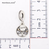 925 Silver Family Tree Charm for European Bracelets Sterling Silver Jewelry