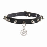 Woman Punk Choker Collar Necklace Goth Rivets Choker Necklace