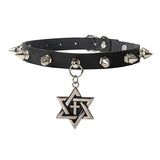 Woman Punk Choker Collar Necklace Goth Rivets Choker Necklace