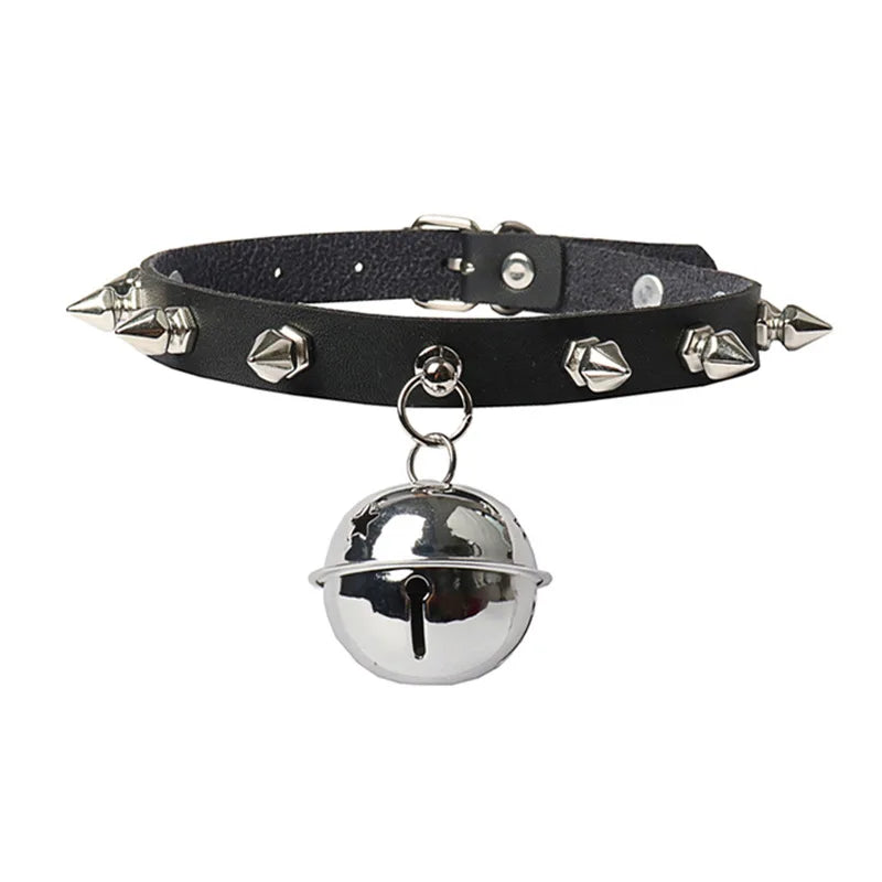Woman Punk Choker Collar Necklace Goth Rivets Choker Necklace