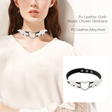 Punk Rivets Choker Necklace Goth Collar