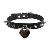 Woman Punk Choker Collar Necklace Goth Rivets Choker Necklace