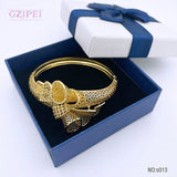 18K Plated Copper Bangle Bracelet Wedding Gift