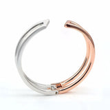 Rose and Silver Two-tone Bracelet for Women