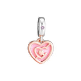 DIY Bead Rose Love Charm for 925 Silver Bracelets