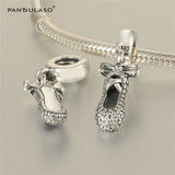DIY Beads Sparking Ballet Shoes Charms for Bracelets