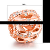 Rose Beads DIY Jewelry Charms for 925 Silver Bracelets