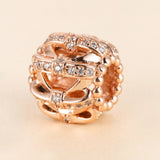 Rose Beads DIY Jewelry Charms for 925 Silver Bracelets