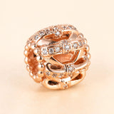 Rose Beads DIY Jewelry Charms for 925 Silver Bracelets