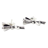 Brilliant Bow Earring Studs 925 Silver Jewelry Making