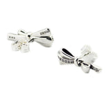 Brilliant Bow Earring Studs 925 Silver Jewelry Making