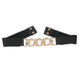 Elastic Belt Chain Adornment Waist Seal Buttons Dress Strap Ondildo Golden