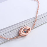Lucky Guard Necklace Female Beating Heart Pendant Devil Eye Collarbone Chain
