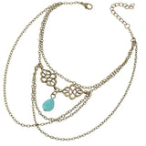 Woman Unique Tassel Chain Upper Arm Cuff Armlet