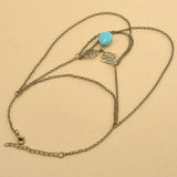Woman Unique Tassel Chain Upper Arm Cuff Armlet