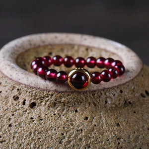 Vintage Garnet Silver Ring Crystal Accessory