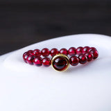 Vintage Garnet Silver Ring Crystal Accessory