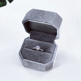 Velvet Ring Box Double Rings Storage Box Wedding Display Box