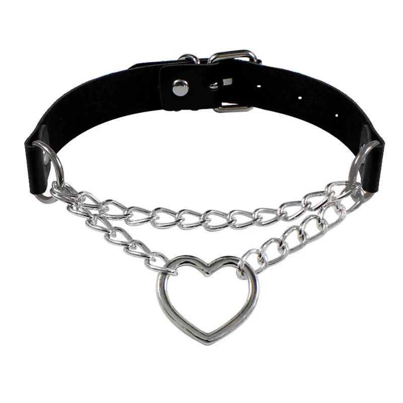 Retro Punk Collar Necklace Rivets Choker Party Gothic Jewelry