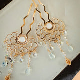 Chinese Style Retro Headwear Set Tassel Hair Pins Hanfu Hair Accessories