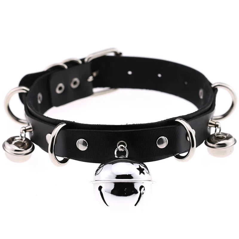 Harajuku Retro Punk Necklace Pu Leather Rivet Collar