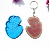Woman Holding Baby Keychain Mold Silicone Mould