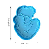 Woman Holding Baby Keychain Mold Silicone Mould