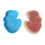 Woman Holding Baby Keychain Mold Silicone Mould