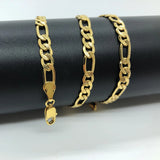 Yellow Oval Hollow Link Embossing Necklace 5MM Width 47CM Length