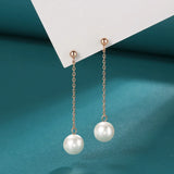 925 Sterling Silver Long Chain Hanging Earrings