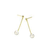 925 Sterling Silver Long Chain Hanging Earrings