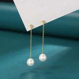 925 Sterling Silver Long Chain Hanging Earrings