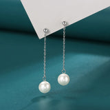 925 Sterling Silver Long Chain Hanging Earrings