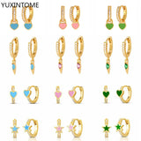 925 Silver Woman Pendant Earrings Dripping Oil Hoop Party Jewelry