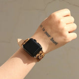 Leopard Print Real Horse Hair Watchband Bracelet