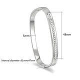 Stainless Steel Stone Square Bracelet Anti-rust