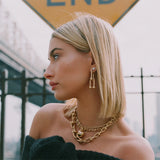 Woman U Chain Earrings Vacuum Plating Real