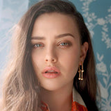 Woman U Chain Earrings Vacuum Plating Real
