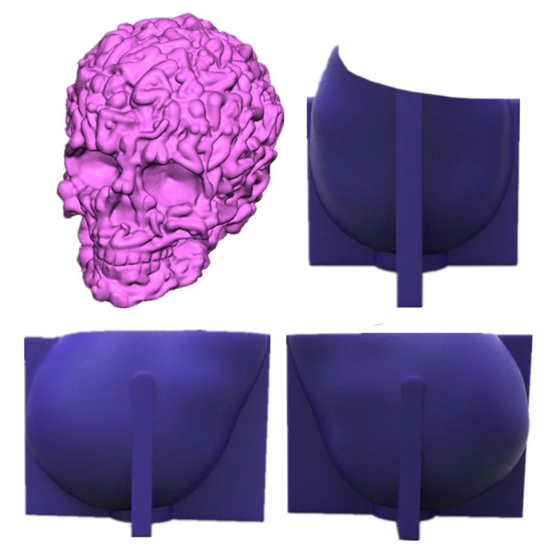 Skull Shape Mold Keychain Resin Epoxy Craft for DIY Ornament Jewelry Candles