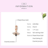 Bee Charm Pendant 925 Sterling Silver Jewelry DIY
