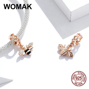 Bee Charm Pendant 925 Sterling Silver Jewelry DIY