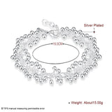 925 Sterling Silver Bracelets Smooth Grapes Beads Bracelet For Girls