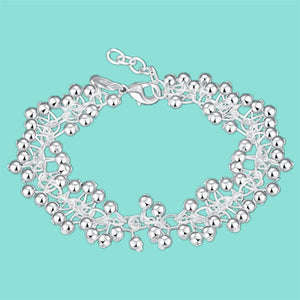 925 Sterling Silver Bracelets Smooth Grapes Beads Bracelet For Girls