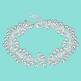 925 Sterling Silver Bracelets Smooth Grapes Beads Bracelet For Girls