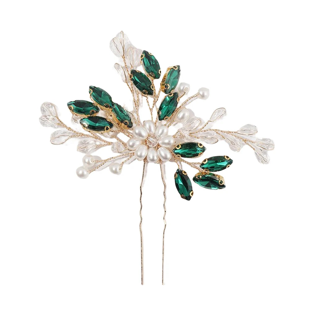 Retro Hair Forks with Color-preserving Rhinestones for Cheongsam Dress