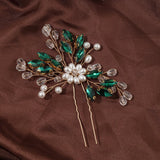 Retro Hair Forks with Color-preserving Rhinestones for Cheongsam Dress