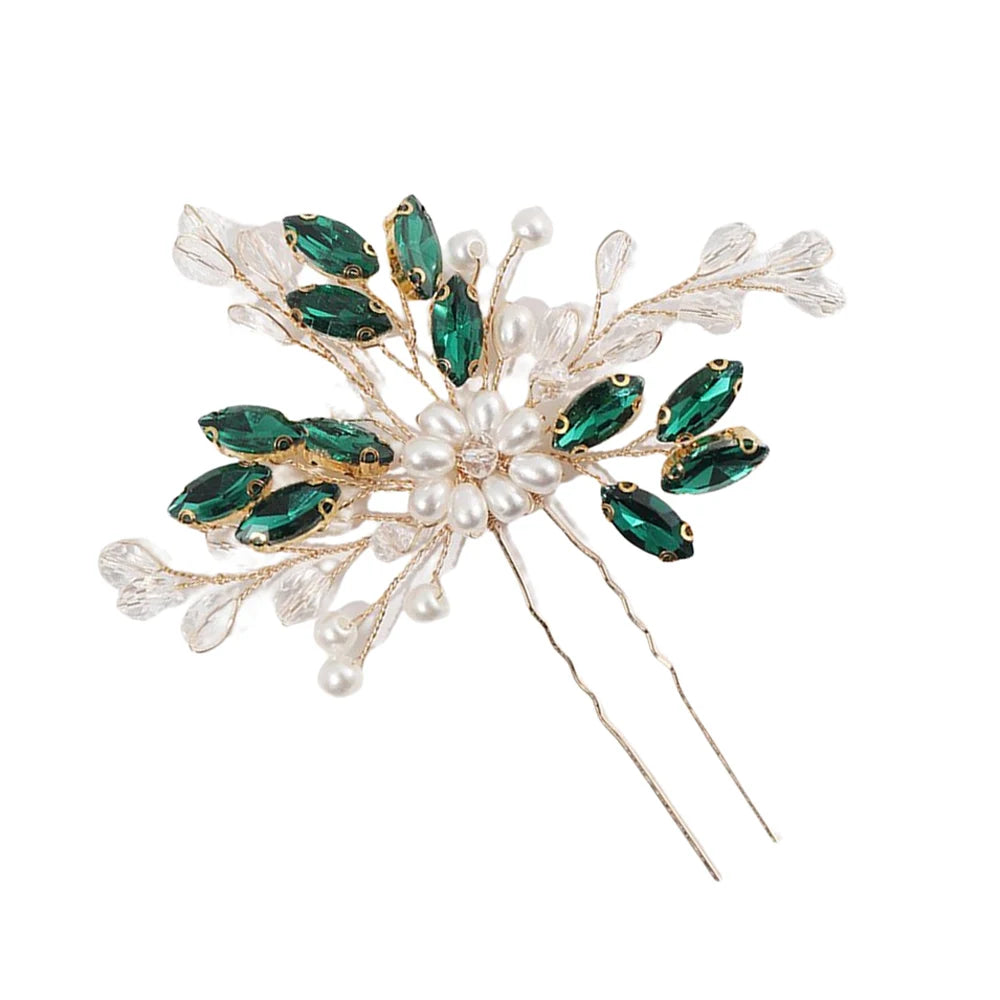 Retro Hair Forks with Color-preserving Rhinestones for Cheongsam Dress